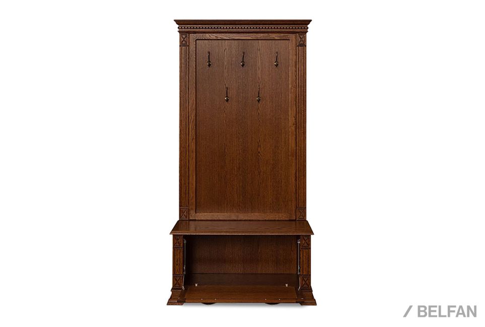 Тумба с вешалкой "Верди Люкс" 06 массив и шпон дуба 2