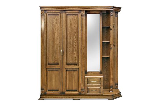 Шкаф комбинированный "Верди Люкс" 1 массив и шпон дуба 3