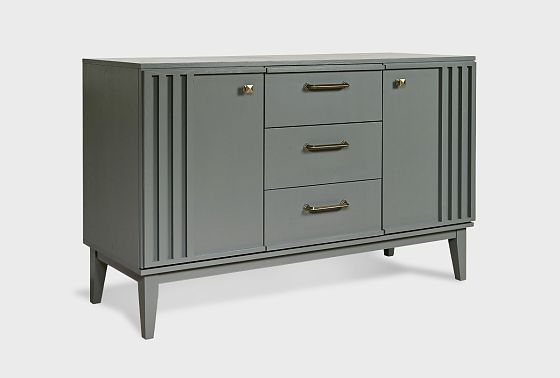 Тумба 3-х секционная "Чикаго" массив и шпон дуба 9