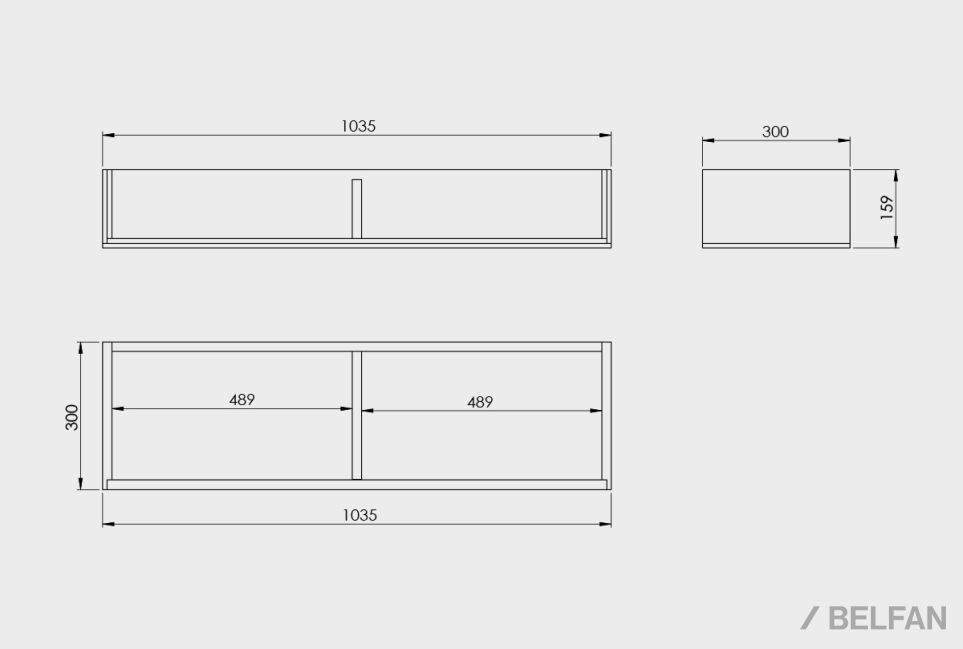 Полка настенная "Монреаль" шпон дуба, МДФ 5