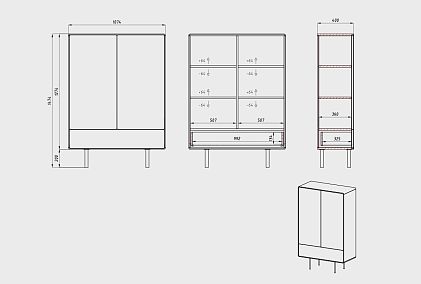 Тумба высокая "Норман" 2