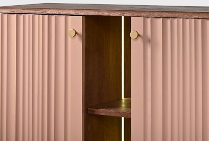 Тумба высокая "Меридиан"; *А-017.184; к-шоколадный дуб, ф-дымчатая роза