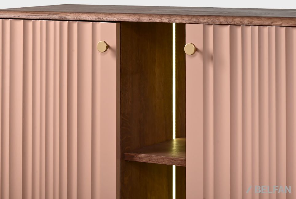 Тумба высокая "Меридиан" массив дуба, МДФ 3