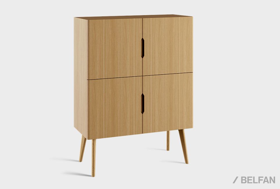 Тумба "Элва" D-4 массив и шпон дуба 1