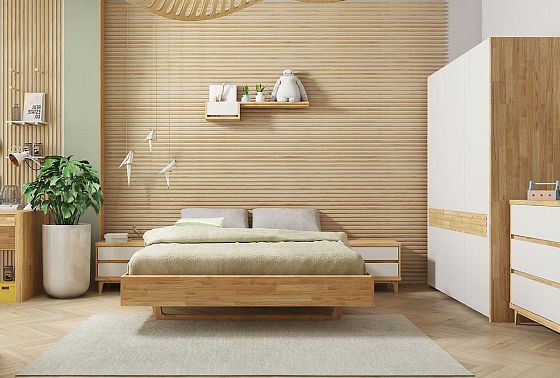 Полка с нишей "Уоллстрит" (левая) массив дуба, МДФ 3