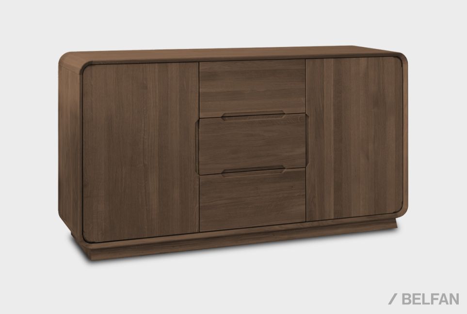 Тумба "Монблан" 3 (с ящиками) массив дуба 1