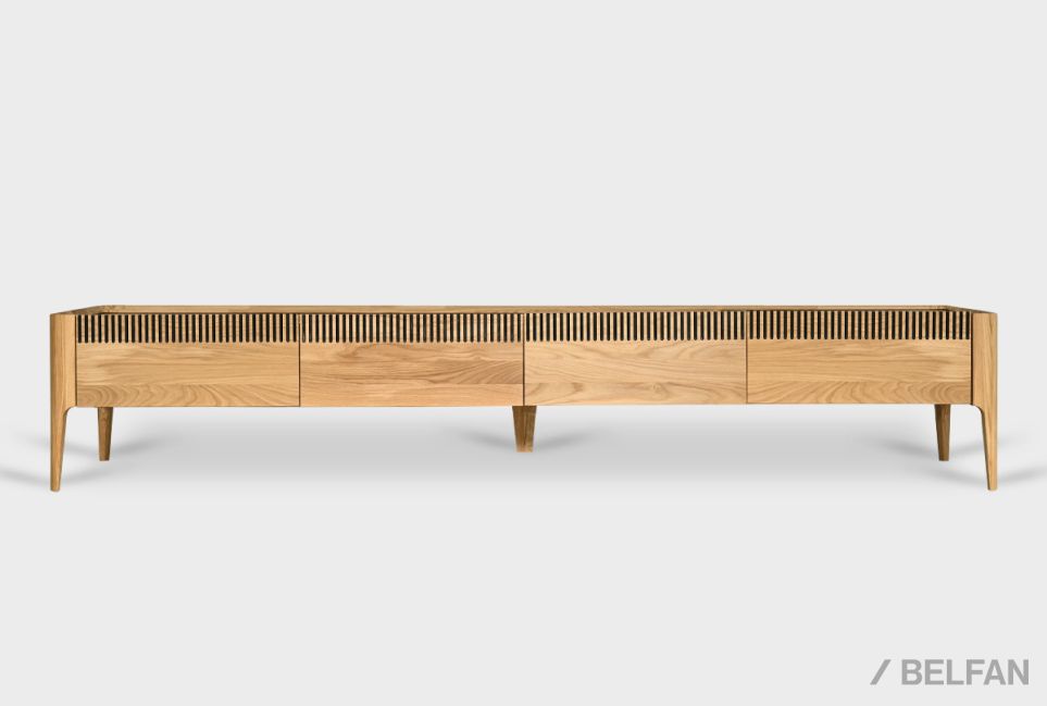 Тумба под ТВ "Бергамо" 200 массив дуба 2