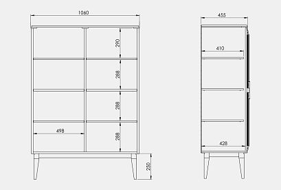Тумба высокая "Сакраменто"; *А-016.82; марципан, орех