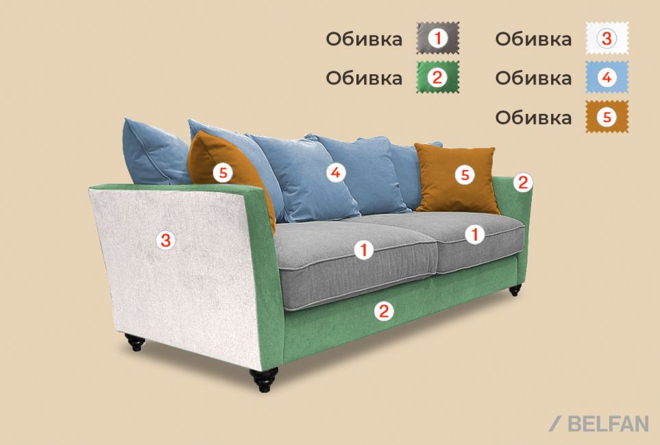 "Жаклин-6" диван 3-х местный 2