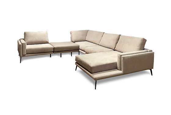 "Walker" диван угловой с оттоманкой и пуфом  4