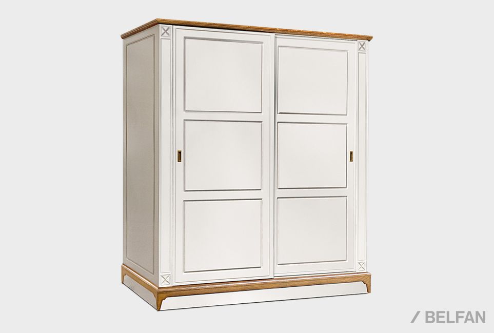 Шкаф-купе 2-х дверный "Бриансон" массив и шпон дуба, МДФ 1