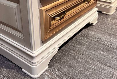 Шкаф с витриной 1-но дв. "Оливия" (правый); *ММ-348-01/01; пудра