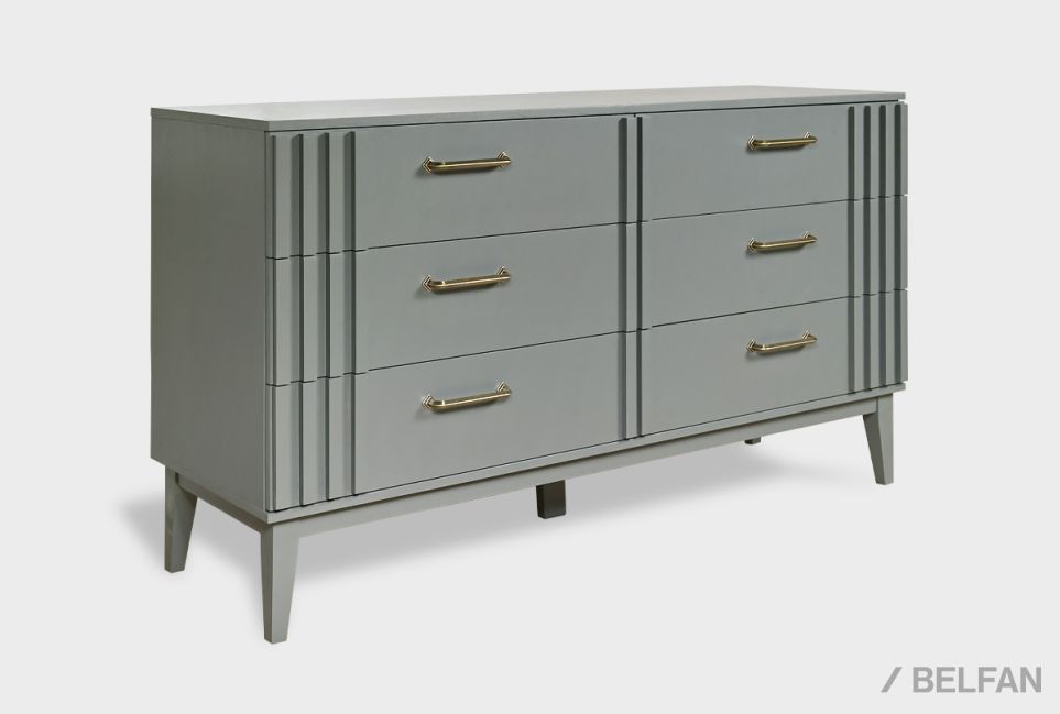 Комод "Чикаго" (6 ящиков) массив и шпон дуба 1