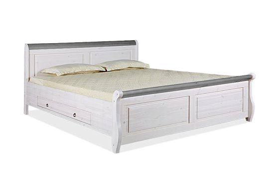 Кровать двуспальная "Мальта-М" 180 (с ящиками) массив сосны 2