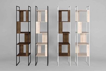 Стеллаж "Арт" 430; узкий; *КМ-009.430; графит, чёрный металл