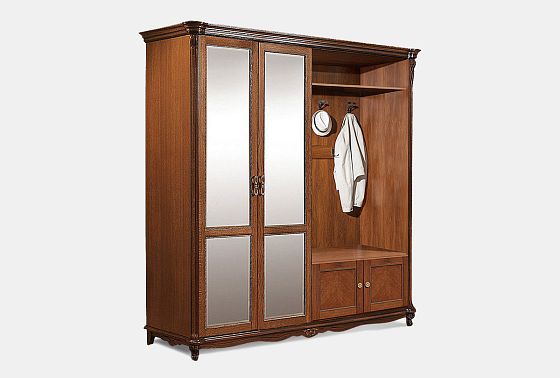 Шкаф комбинированный "Алези 22з" массив и шпон дуба 3