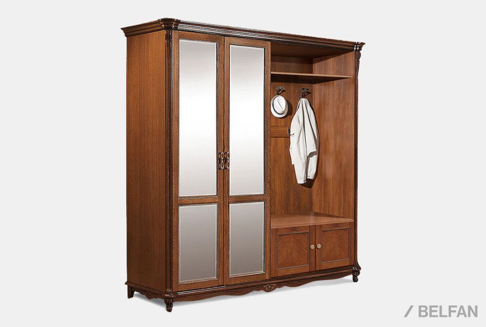 Шкаф комбинированный "Алези 22з" массив и шпон дуба 1