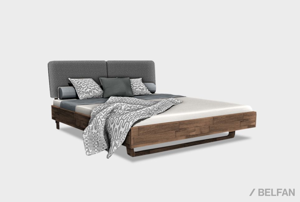 Кровать "Уоллстрит" (мягкое изголовье) массив дуба 1