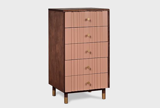 Комод "Меридиан" 5 (высокий) массив дуба, МДФ 7