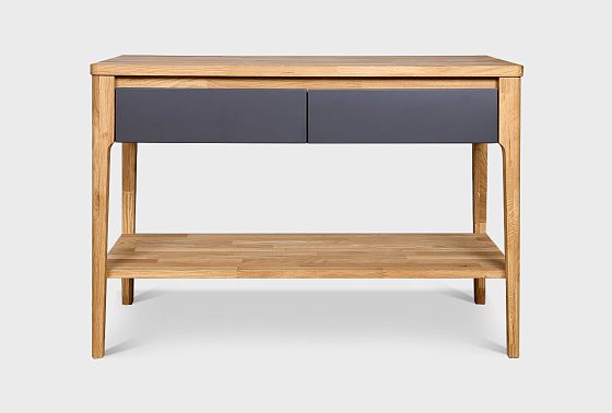 Стол-консоль "Уоллстрит" массив дуба, МДФ 3