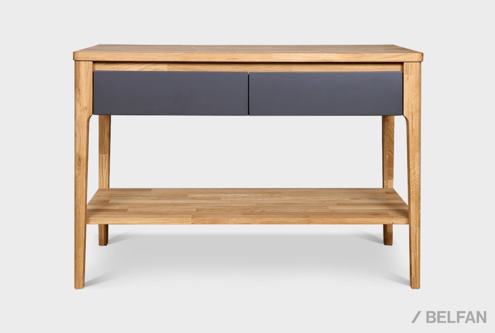 Стол-консоль "Уоллстрит" массив дуба, МДФ 1