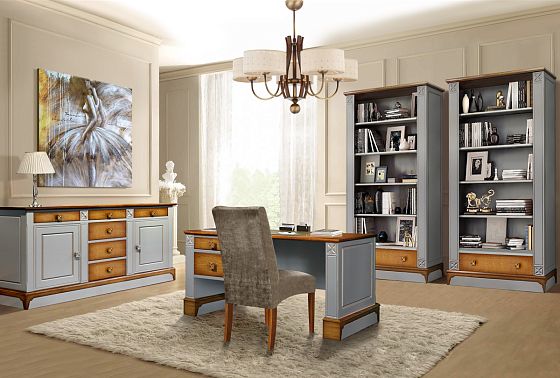 Стеллаж "Бриансон" массив и шпон дуба, МДФ 5