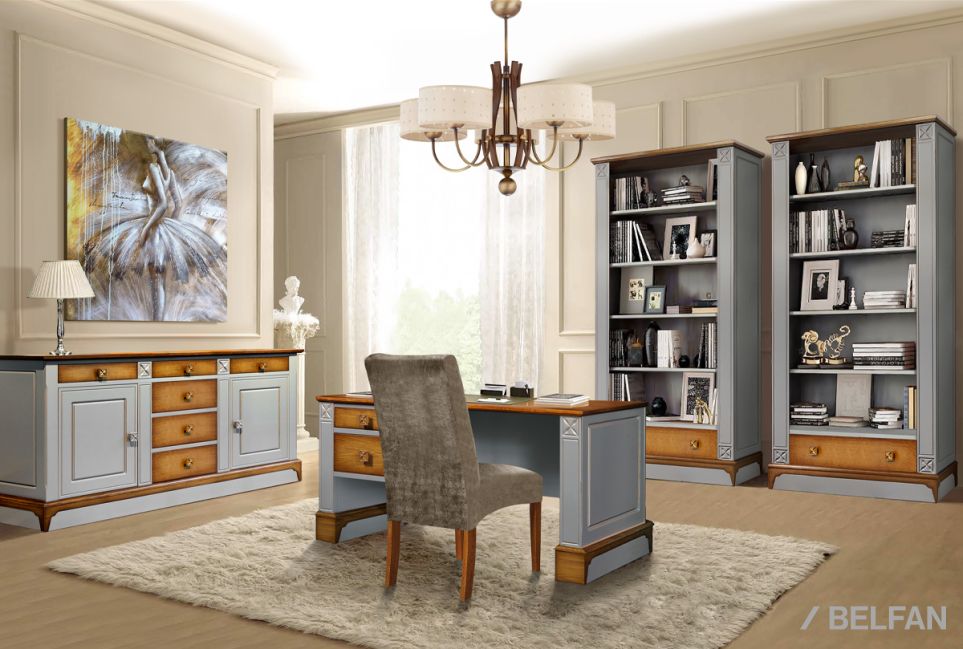 Стеллаж "Бриансон" массив и шпон дуба, МДФ 4