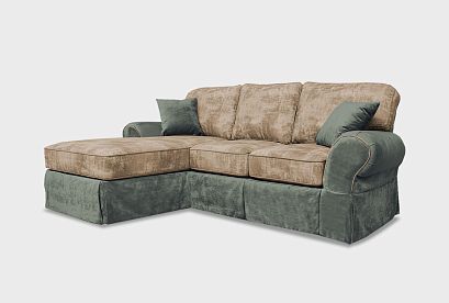 "Рафаэль" диван 3-х местный с оттоманкой; нераскл.; Оттоманка+1-2; *ММ-231-27/01; Runa 01+Runa 07+Runa 01 (гр.5/ТД)