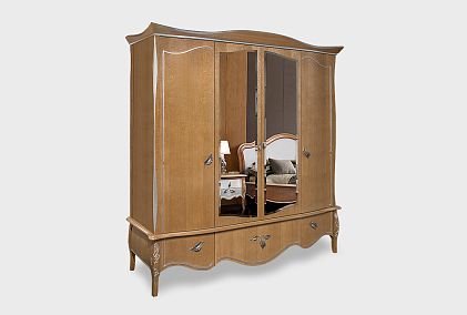 Шкаф для одежды 4-х дв. "Трио" (с зеркалом)
