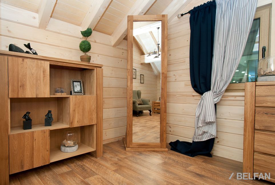 Зеркало напольное "Норд" массив дуба 2