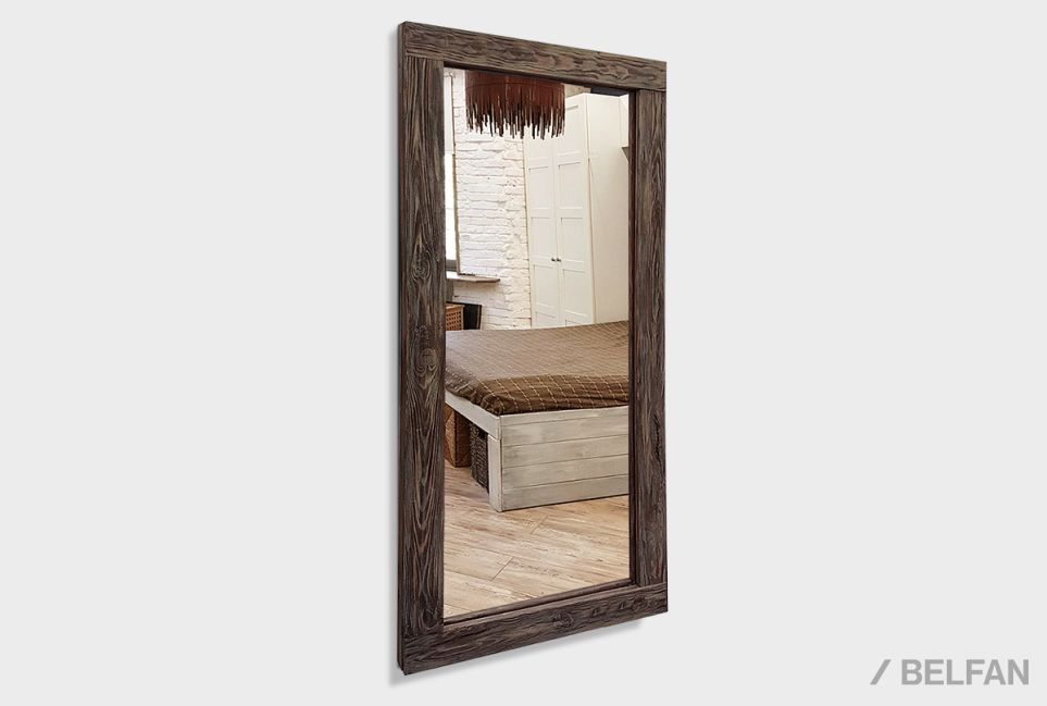 Зеркало настенное "Норд" (вертикальное) массив дуба 1