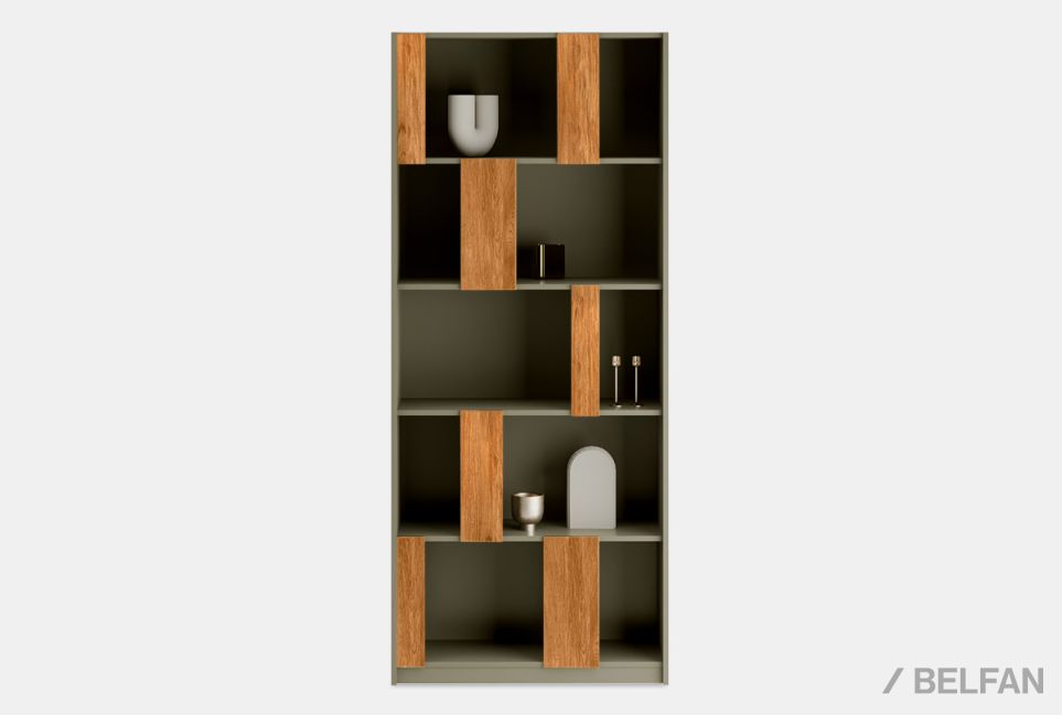 Стеллаж "Сакраменто" 100 (без зеркал) МДФ, шпон дуба 1