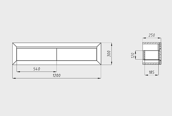 Тумба навесная "Арт" массив дуба 9