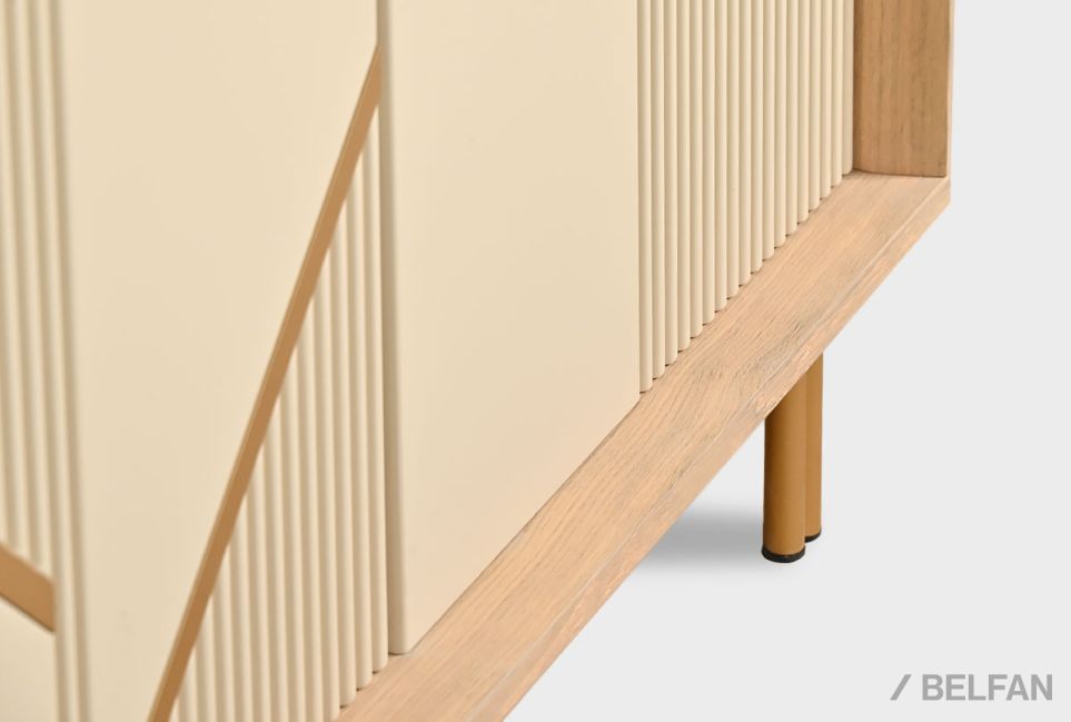 Тумба под ТВ «Авеню» 180 шпон дуба, МДФ, металл 3