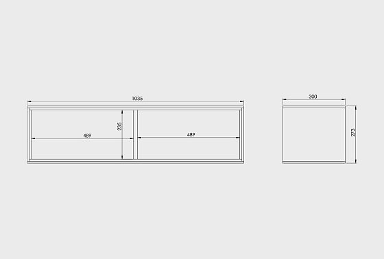 Полка настенная "Монреаль" 2 шпон дуба, МДФ 6
