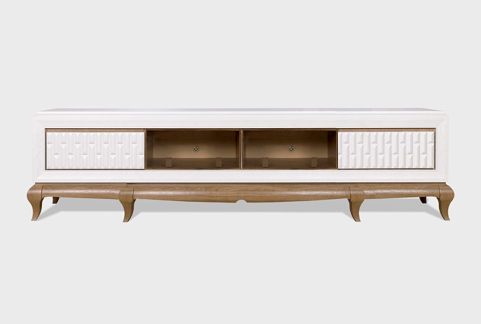 Тумба под ТВ 4-х секционная "Армония" ; айвори+классик