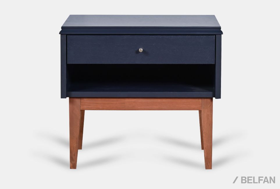 Тумба прикроватная "Сакраменто" (с нишей) массив и шпон дуба, МДФ 2