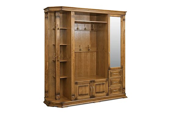 Шкаф комбинированный "Верди Люкс" 2 массив и шпон дуба 3