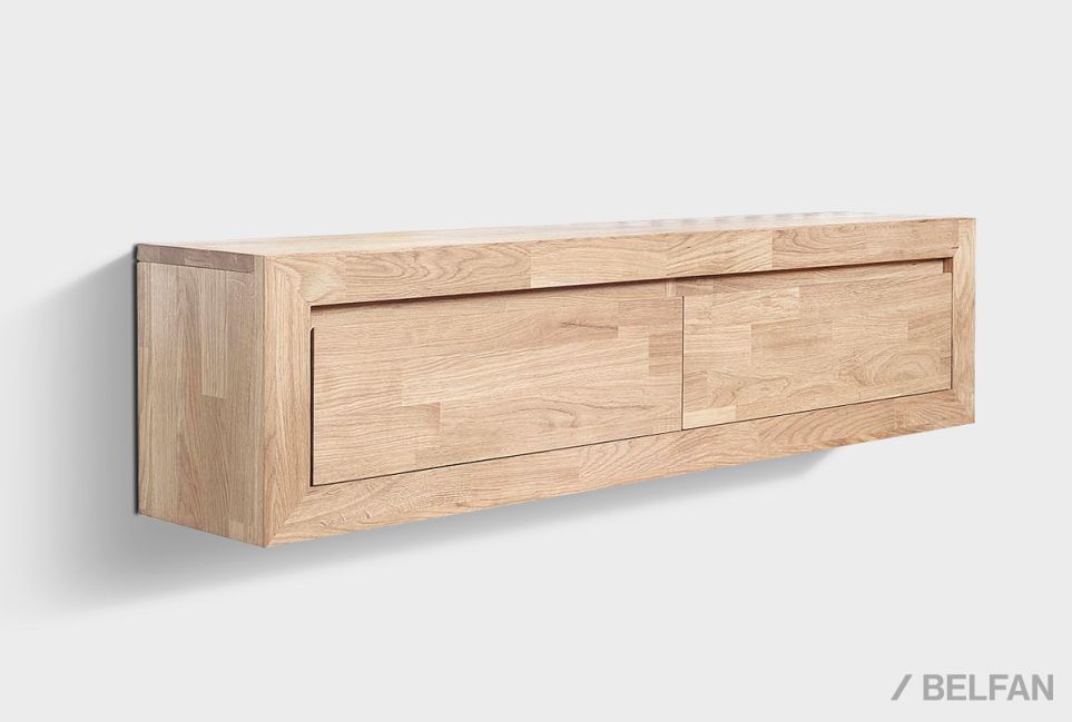 Тумба навесная "Арт" массив дуба 1