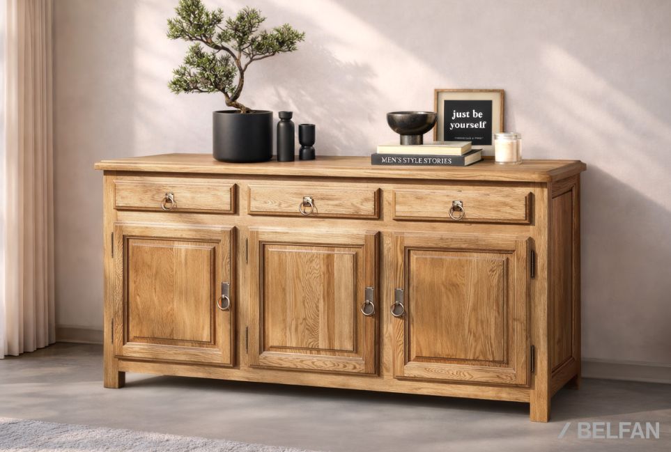 Тумба трехдверная "Горд" массив дуба 2