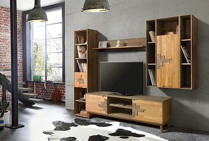 Полка навесная "Ирвинг Дизайн"; графит, бейц-масло