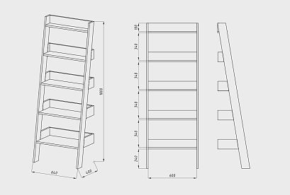 Стеллаж "Ирвинг"; белёный дуб
