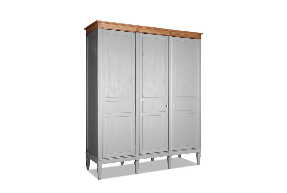 Шкаф для одежды 3-х дверный "Ольса" 03; серый 7042+антик 24