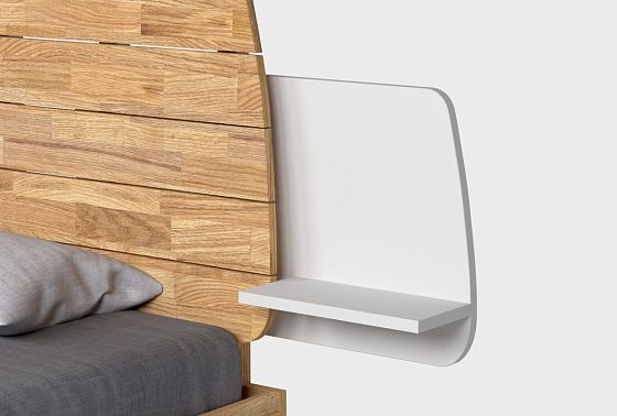 Полка прикроватная "Уоллстрит" массив дуба, МДФ 5