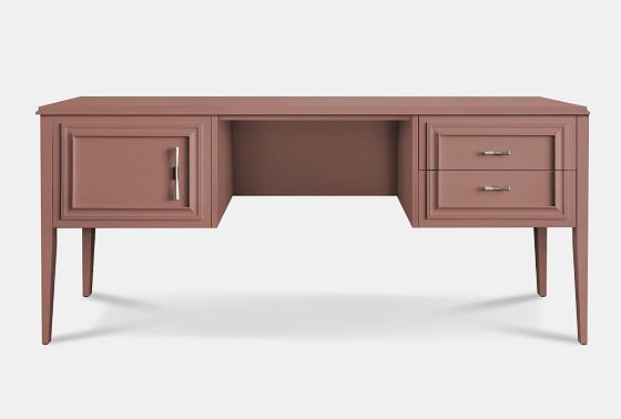 Стол письменный "Сакраменто" (2 тумбы) массив и шпон дуба, МДФ 3