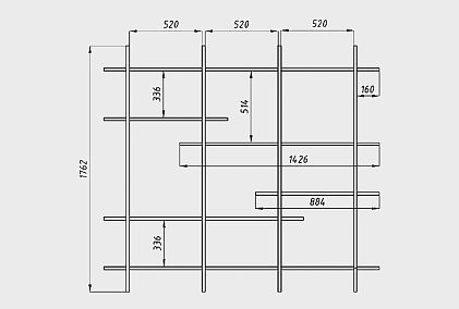 Стеллаж навесной "Арт"