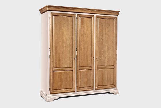 Шкаф для одежды "Оливия" 3-х дверный массив и шпон ольхи 7
