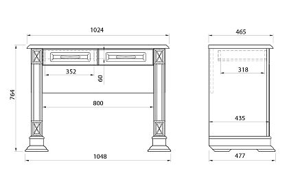 Стол туалетный "Верди Люкс"