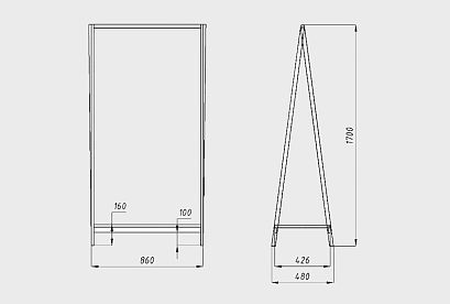 Вешалка напольная "Арт" (широкая); бейц-масло
