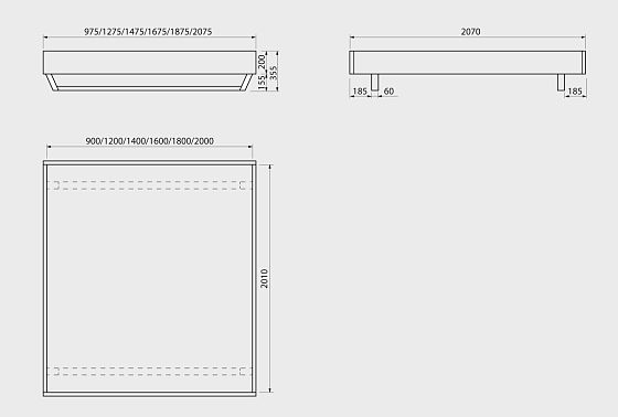 Кровать "Уоллстрит" (без изголовья) массив дуба 3